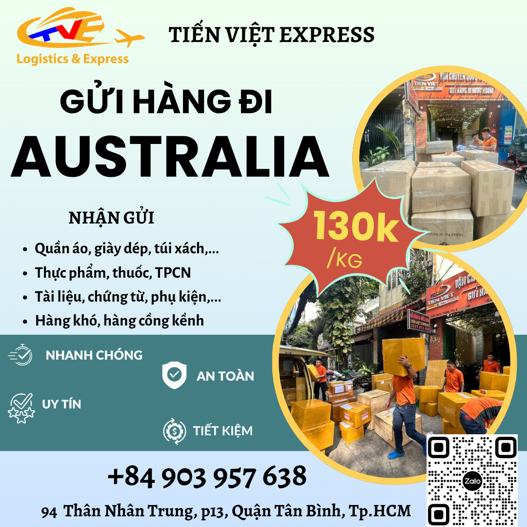 Gửi hàng đi Úc- Tiến Việt Express